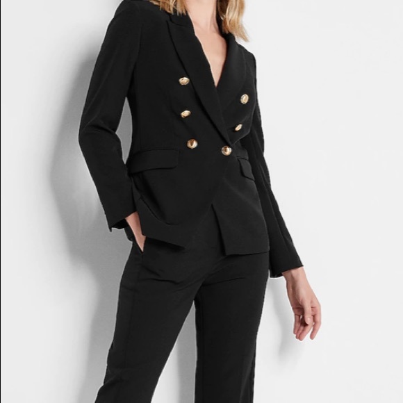 Peak Lapel Double Breasted Blazer women's coat jacket suit express multi size - Picture 3 of 6